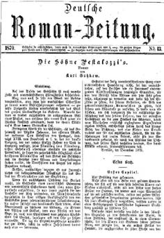 "Deutsche Roman-Zeitung": "Die Söhne Pestalozzi's", 1870