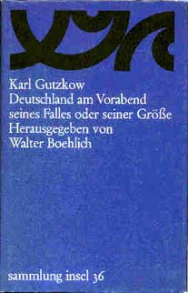 "Deutschland am Vorabend seines Falles oder seiner Größe", Umschlag der Edition in der "sammlung insel", 1969