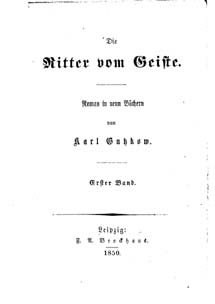 "Die Ritter vom Geiste", Titelblatt, 1850