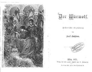 "Der Wärwolf", Illustration und Titelblatt, 1871