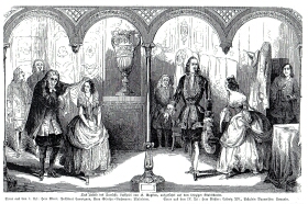 "Das Urbild des Tartüffe", zwei Szenenbilder (1845)