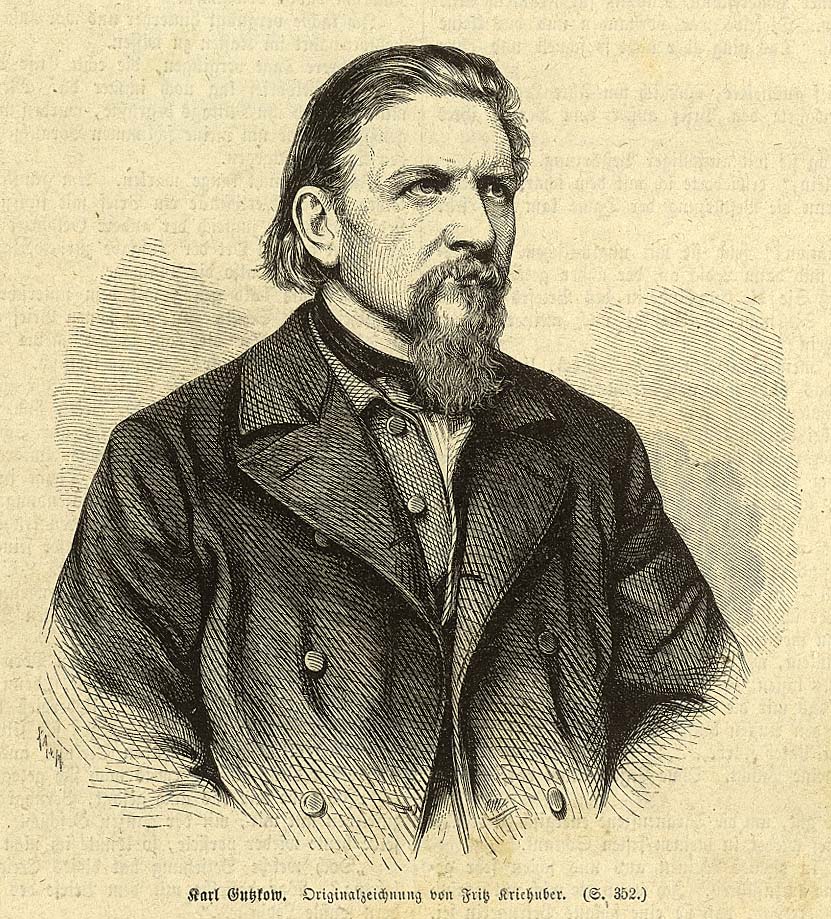 Gutzkow 1870, Zeichnung von Fritz Kriehuber