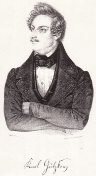 Gutzkow 1841, Lithographie von Heinemann