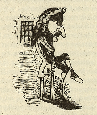 Gutzkow als "Karl Trutzkopf", anon. Karikatur 1848
