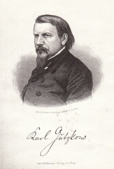 Gutzkow 1857, Stahlstich von Alexander Alboth Leipzig