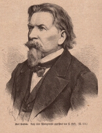 Gutzkow 1877, Zeichnung von C. Kolb